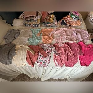 Baby girl long sleeve onesies 3-6 months